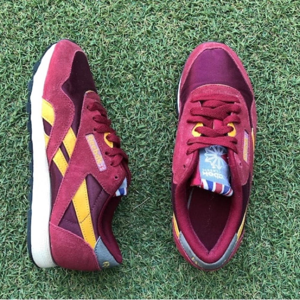 REEBOK Kids Unisex Burgundy Suede Fabric Mix Sneakers  | 5 - Picture 2 of 14